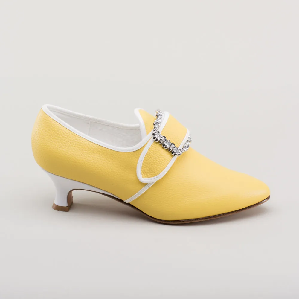 Dunmore Women's 18th Century Shoes (Yellow/White)