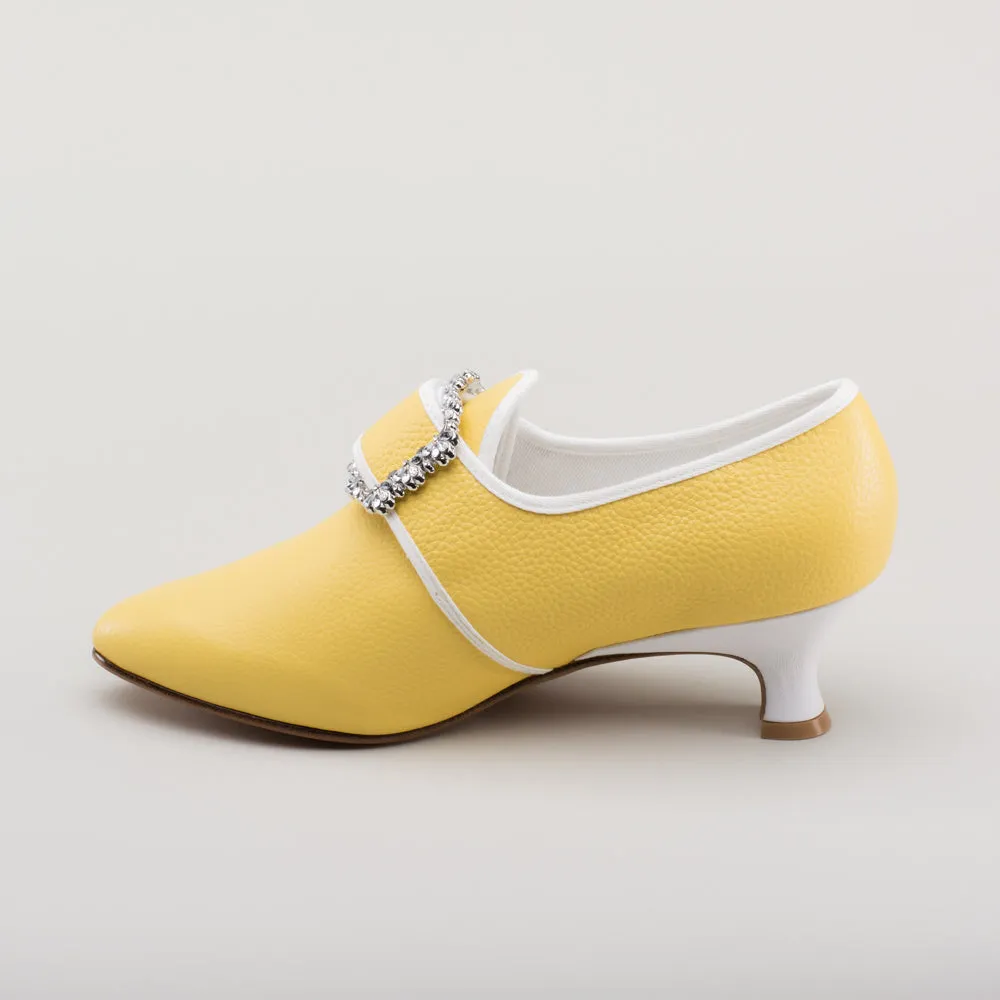 Dunmore Women's 18th Century Shoes (Yellow/White)