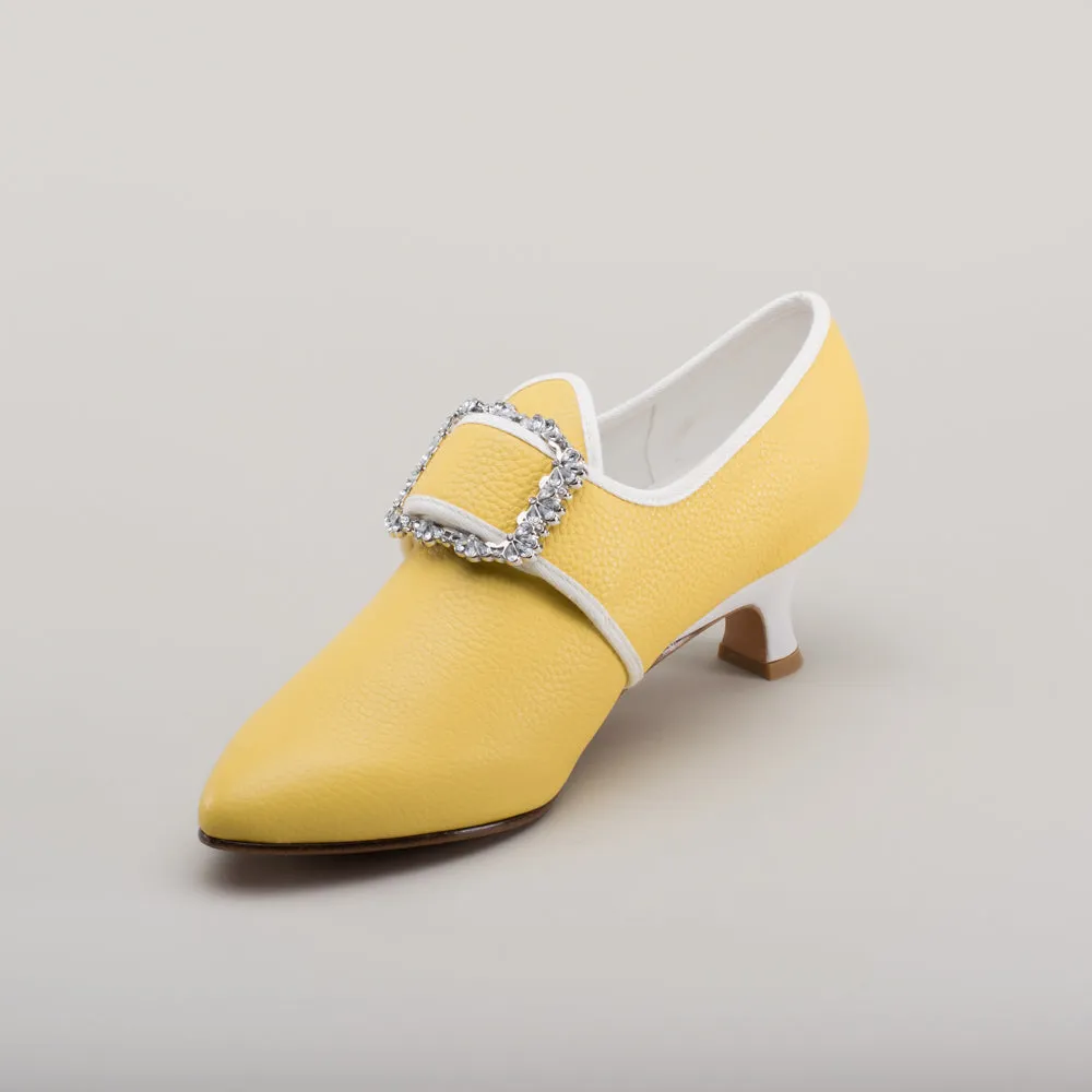 Dunmore Women's 18th Century Shoes (Yellow/White)