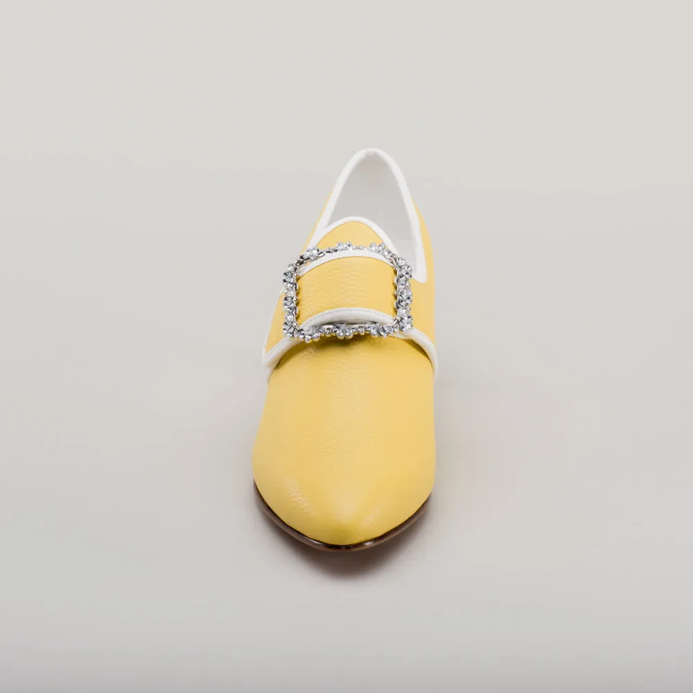 Dunmore Women's 18th Century Shoes (Yellow/White)