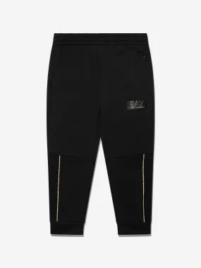 EA7 Emporio Armani Boys Train Gold Label Joggers in Black