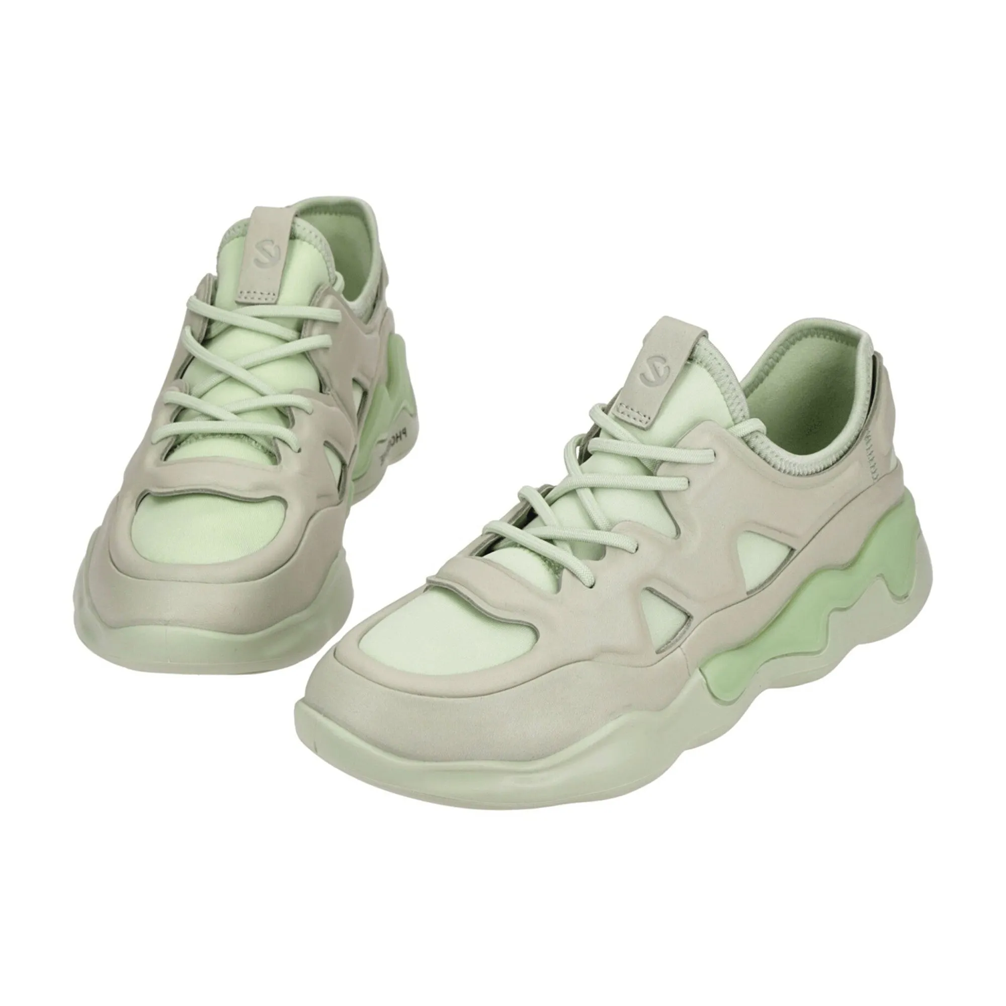 Ecco Elo Women's Green & White Sneakers | Stylish & Comfortable | Model 810833