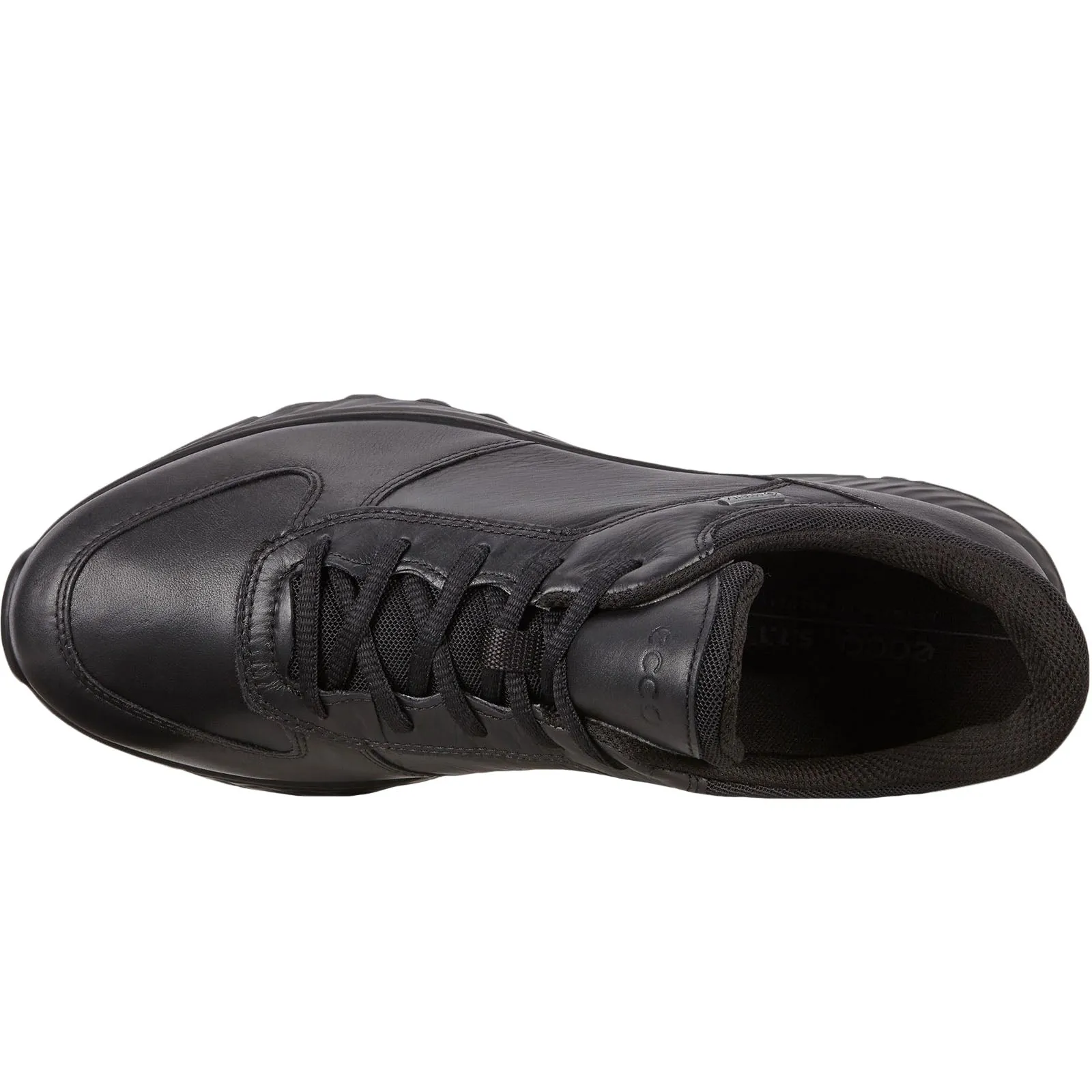 ECCO Mens Exostride Leather Gore-Tex Shoes - Black