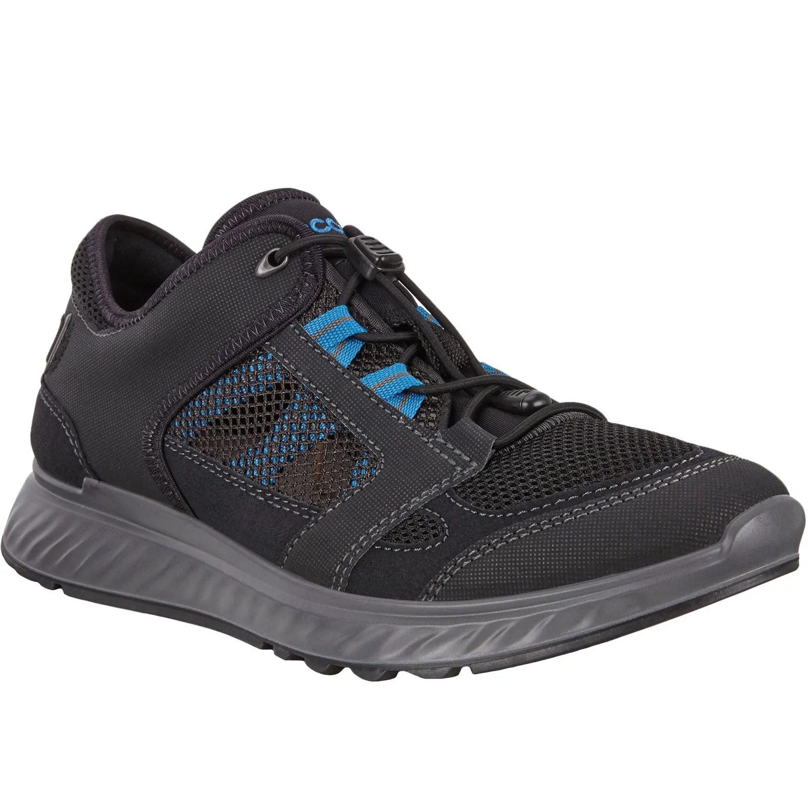 ECCO Mens Exostride Low Vent Walking Shoes - Black