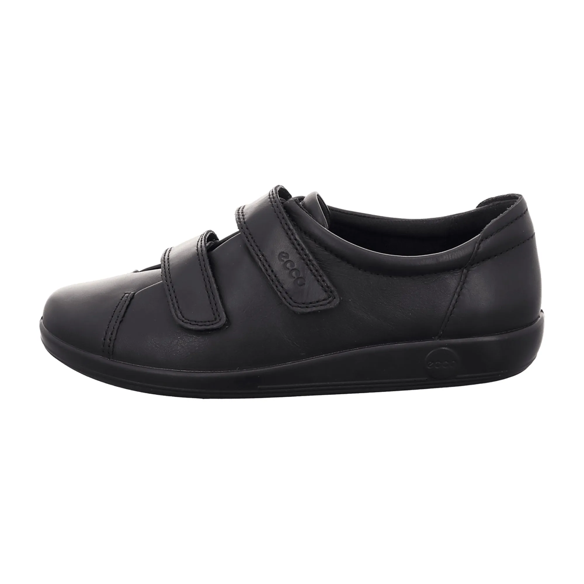 Ecco Soft 2.0 Women's Black Leather Sneakers - Comfort Style