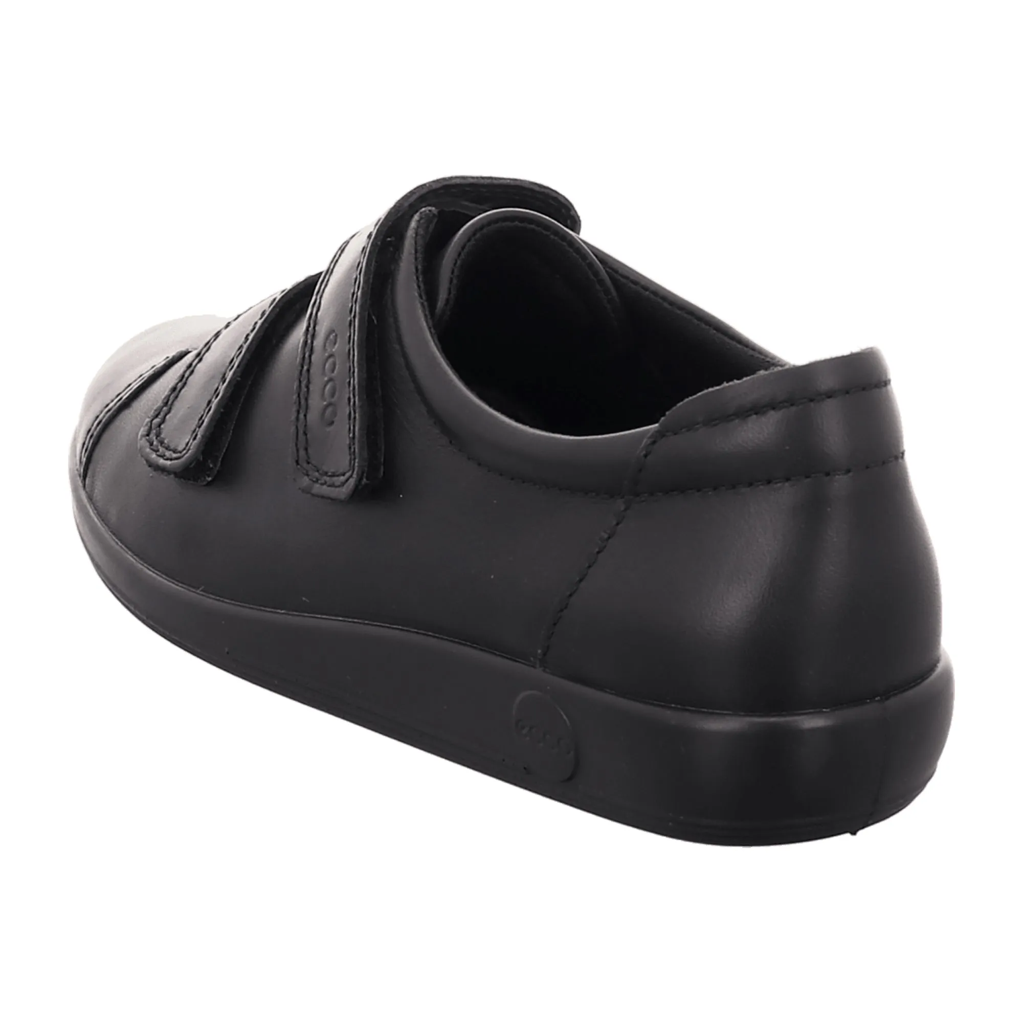 Ecco Soft 2.0 Women's Black Leather Sneakers - Comfort Style