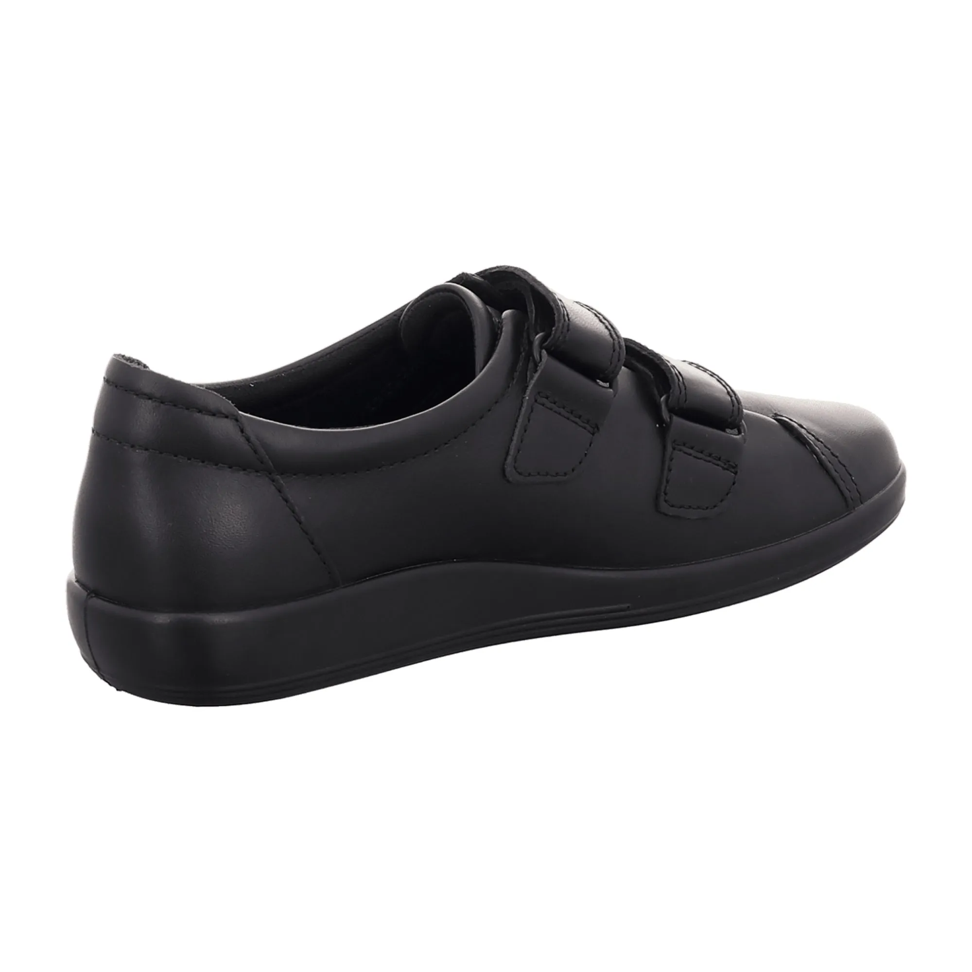 Ecco Soft 2.0 Women's Black Leather Sneakers - Comfort Style