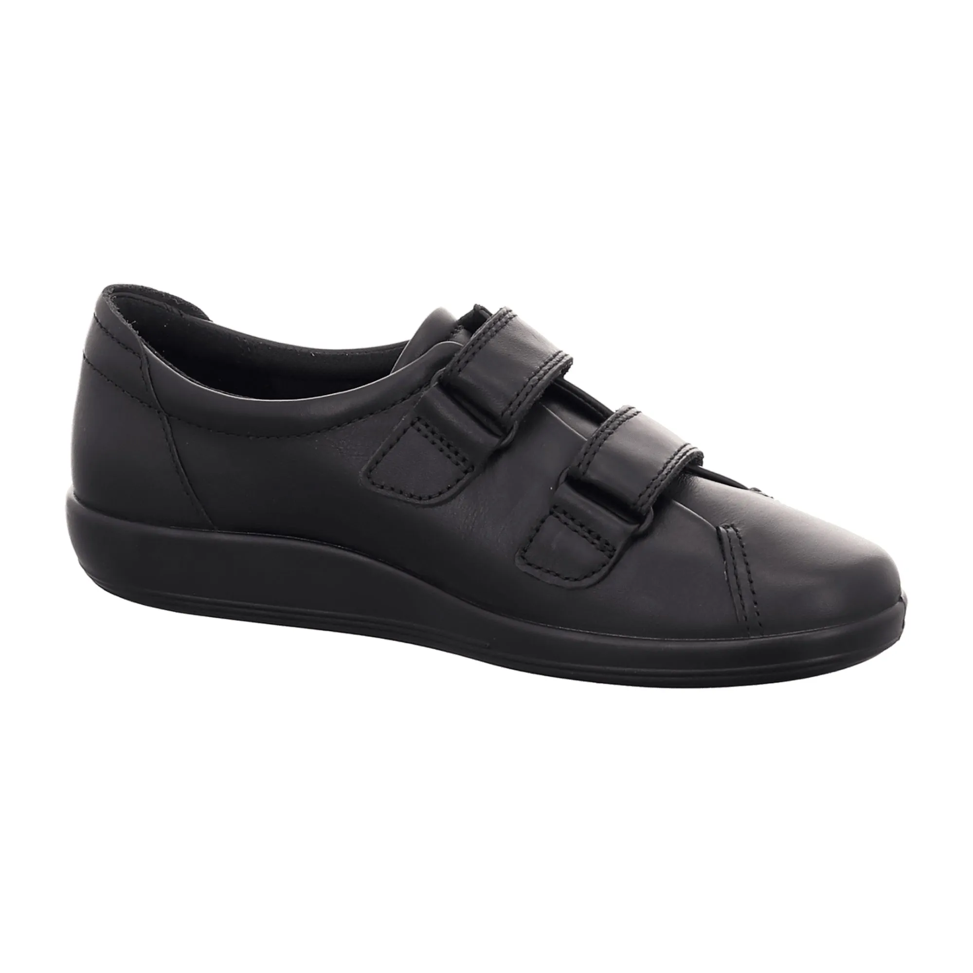 Ecco Soft 2.0 Women's Black Leather Sneakers - Comfort Style