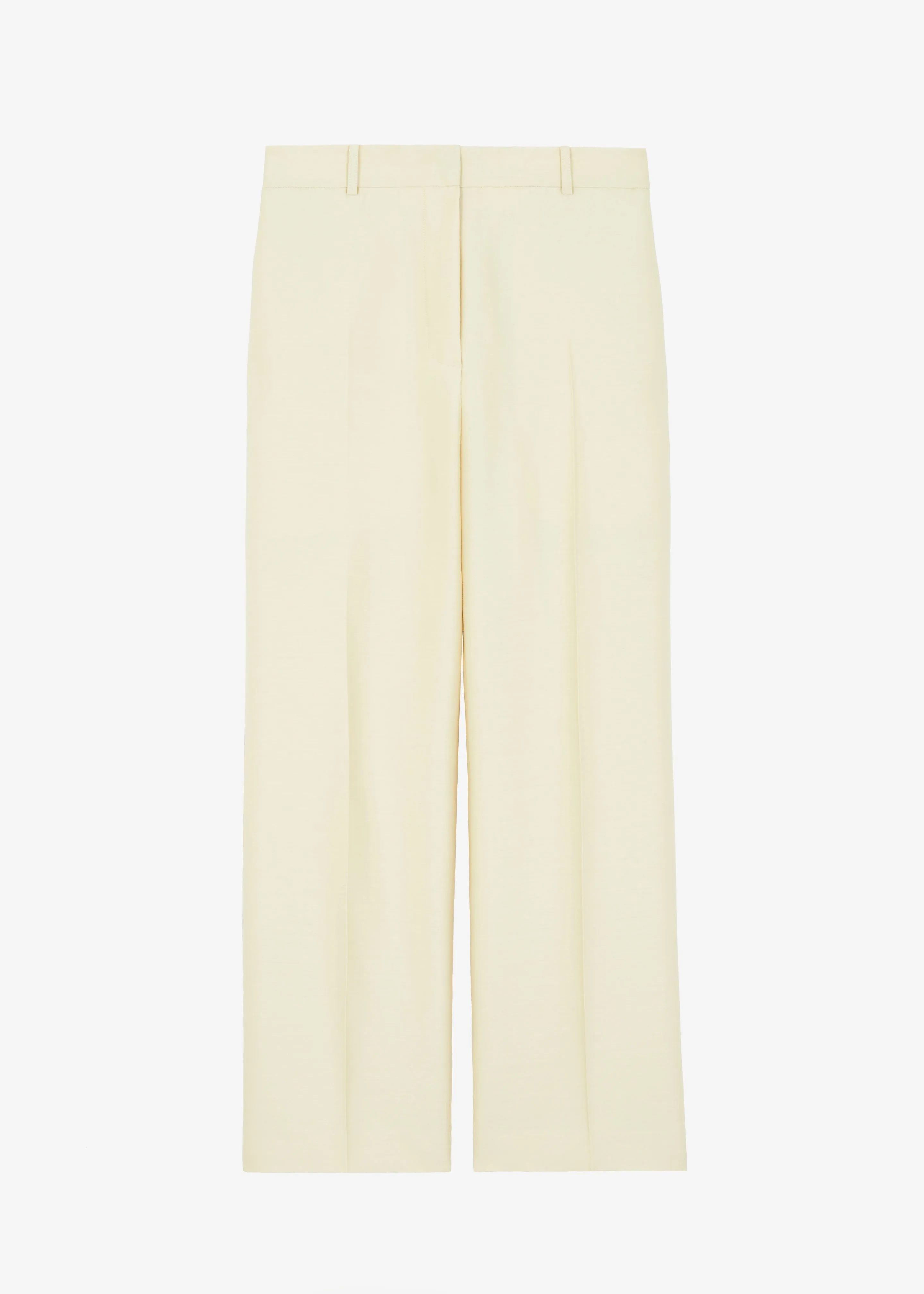 Emra Silk Trousers - Pale Yellow