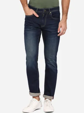 Faded Blue Washed Straight Fit Jeans | JadeBlue