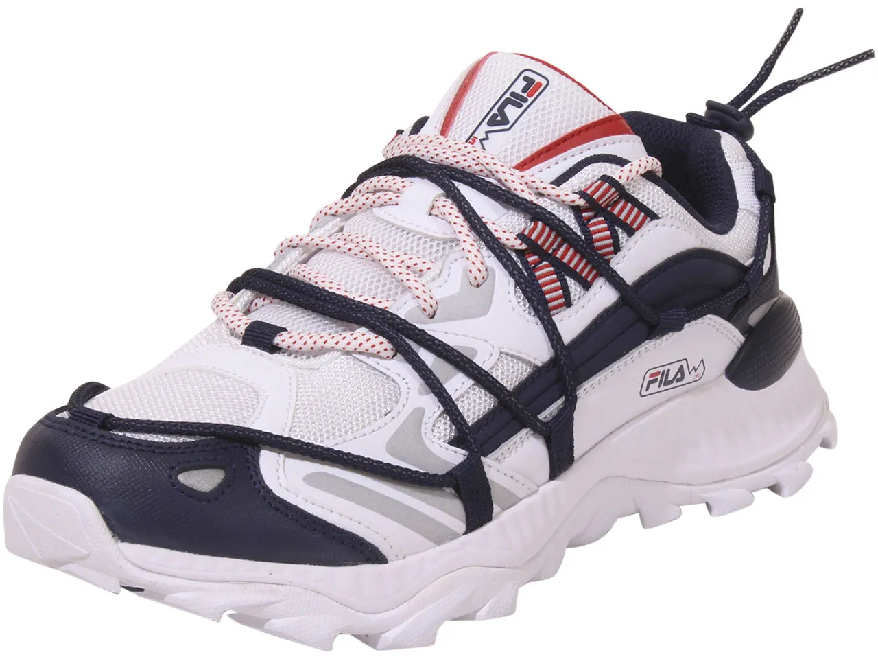 Fila Men's Expeditioner Running Sneakers White/Navy/Red Sz: 13