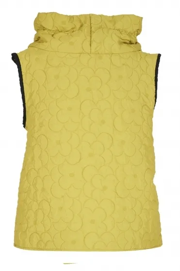 Floral Quilted Detail Aris Vest - Honeydew -SP-4290