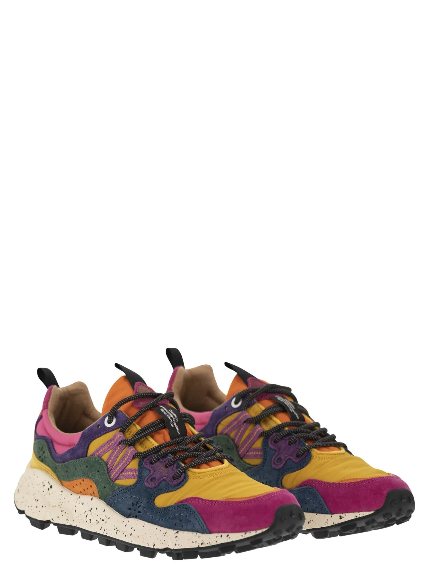 Flower Mountain    Flower Mountain Yamano 3 Sneakers In Suede And Technical Fabric