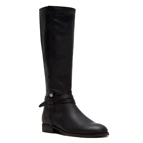 FRYE Women's Melissa Belted Tall Boot Black 8.5