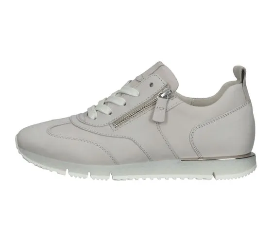 GABOR scarpe da donna in vera pelle con cerniera, eleganti sneakers basse 83.471.19 grigio