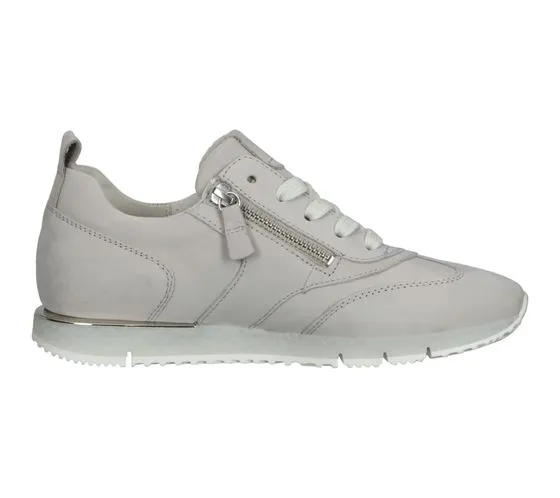 GABOR scarpe da donna in vera pelle con cerniera, eleganti sneakers basse 83.471.19 grigio