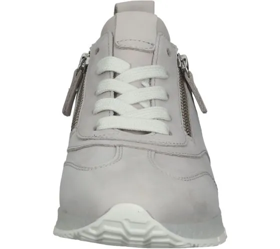 GABOR scarpe da donna in vera pelle con cerniera, eleganti sneakers basse 83.471.19 grigio