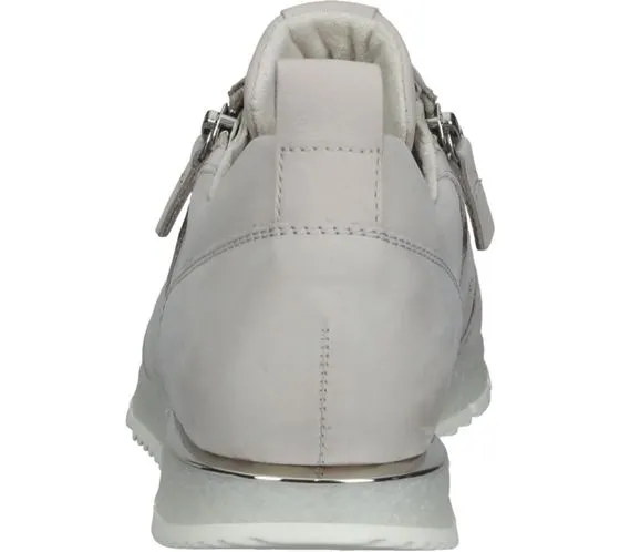 GABOR scarpe da donna in vera pelle con cerniera, eleganti sneakers basse 83.471.19 grigio