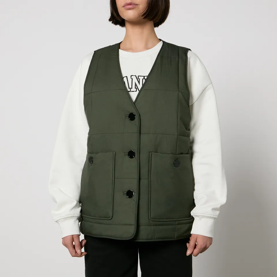 Ganni Quilted Nylon Vest - XXS/XS | Coggles