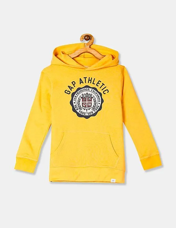 GAP Boys Yellow Hooded Pullover Sweatshirt