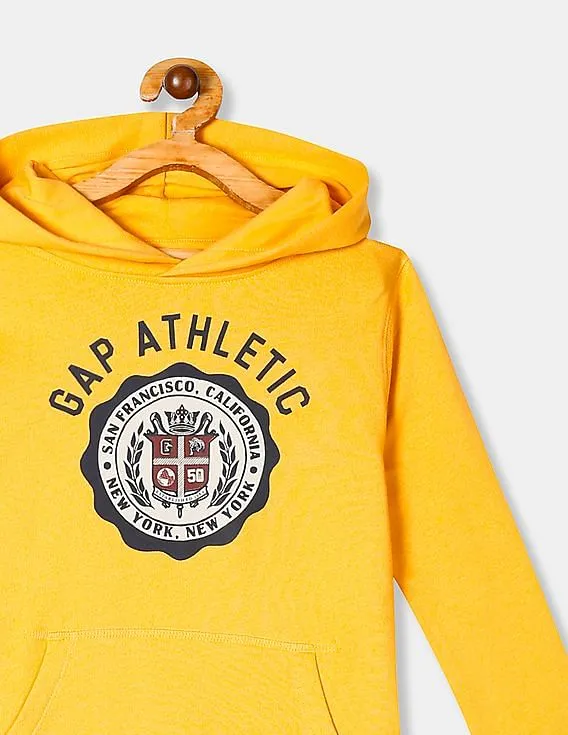 GAP Boys Yellow Hooded Pullover Sweatshirt