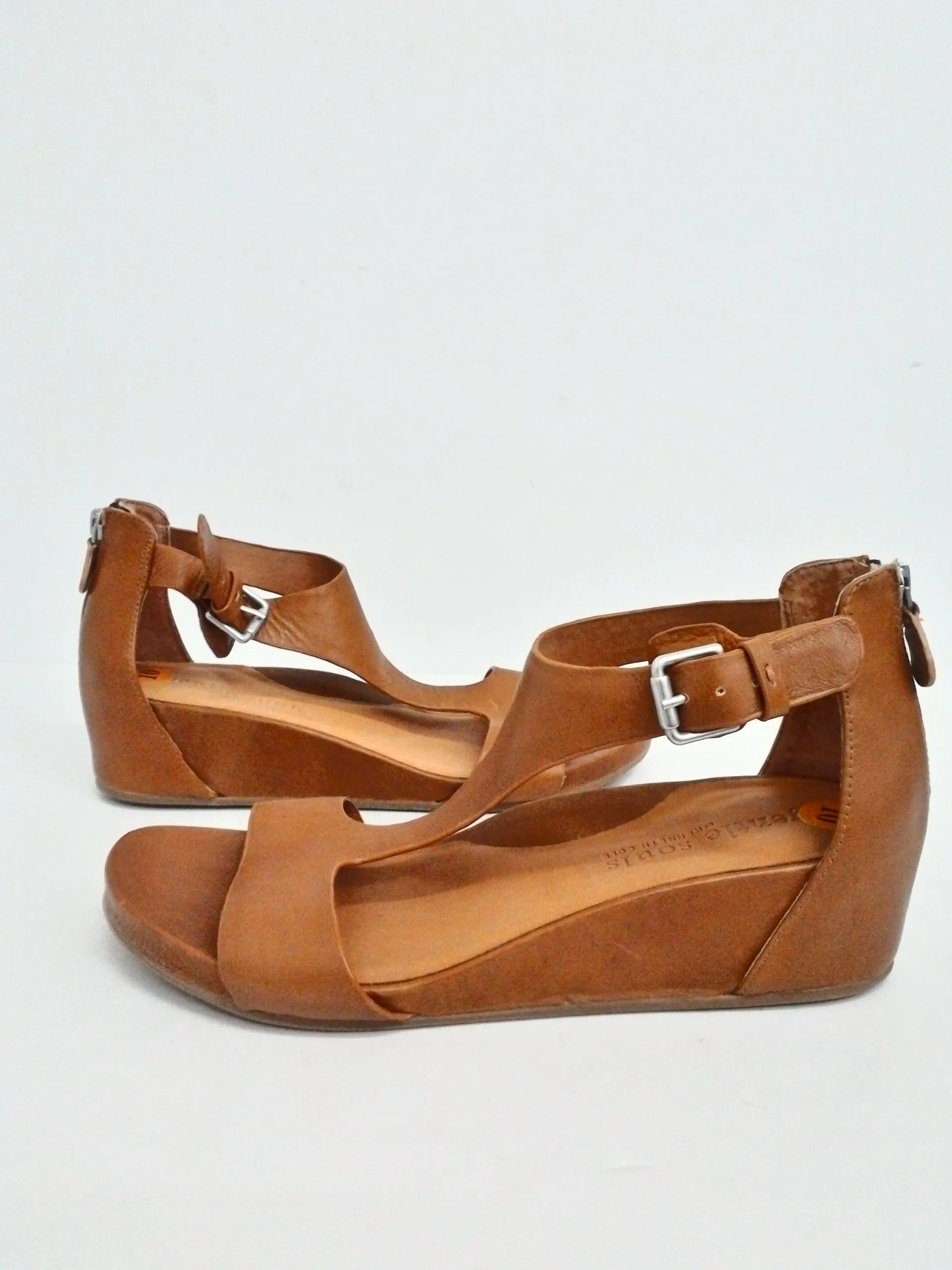 Gentle Souls Women's Gisele Brown Leather Sandals Size 10 M