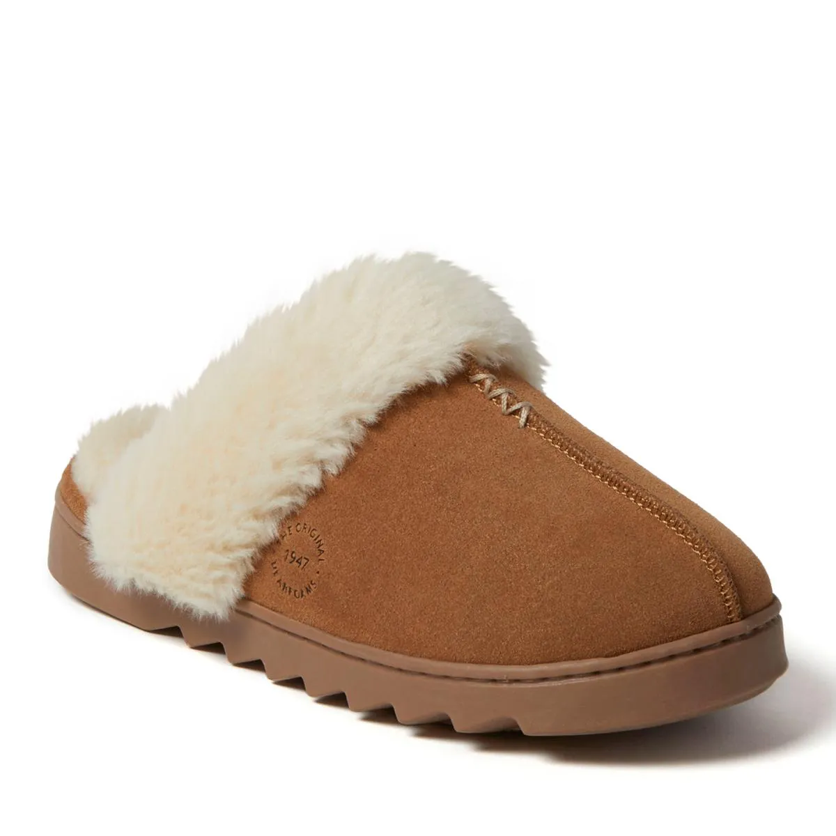      Genuine Suede Scuff Slipper with Memory Foam     