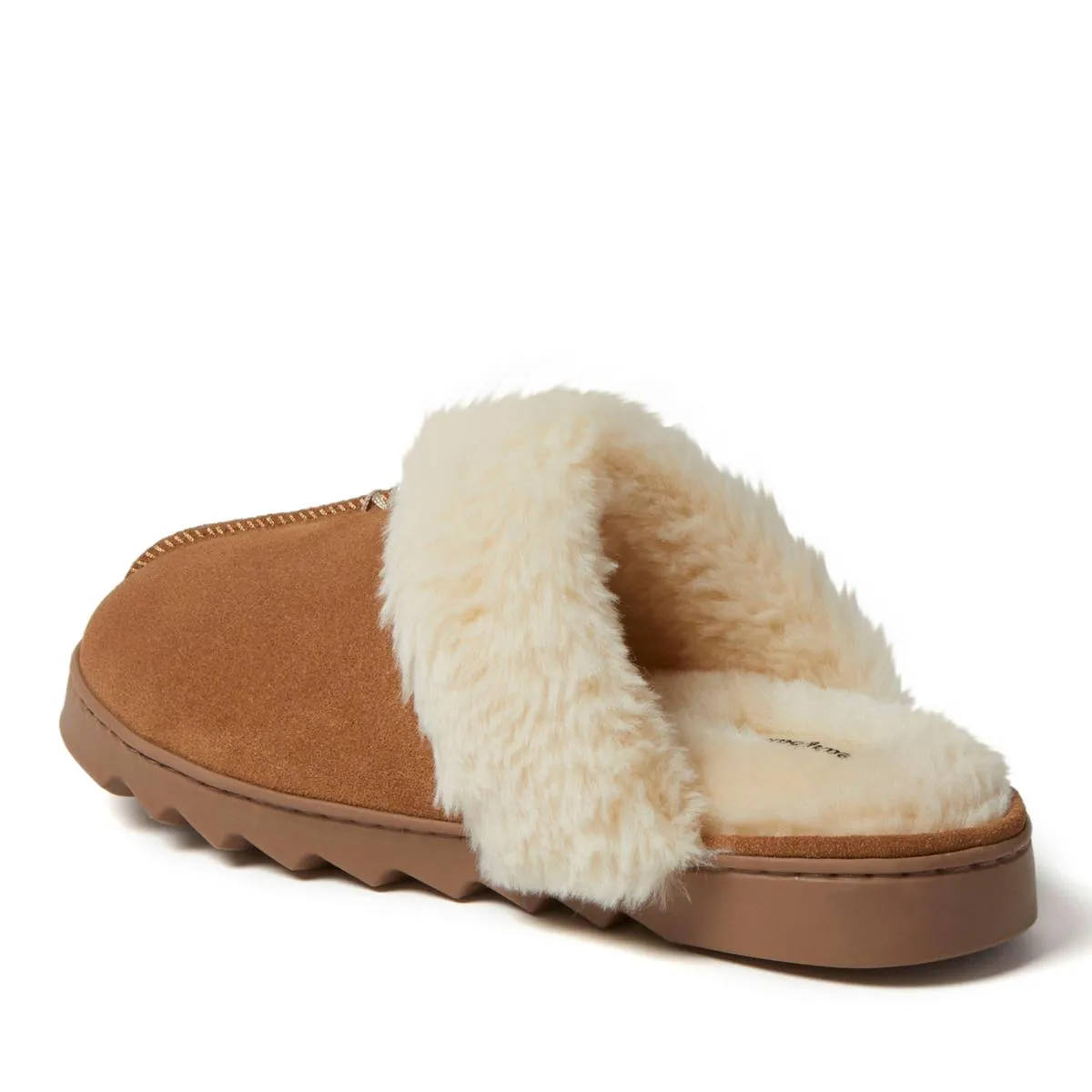      Genuine Suede Scuff Slipper with Memory Foam     