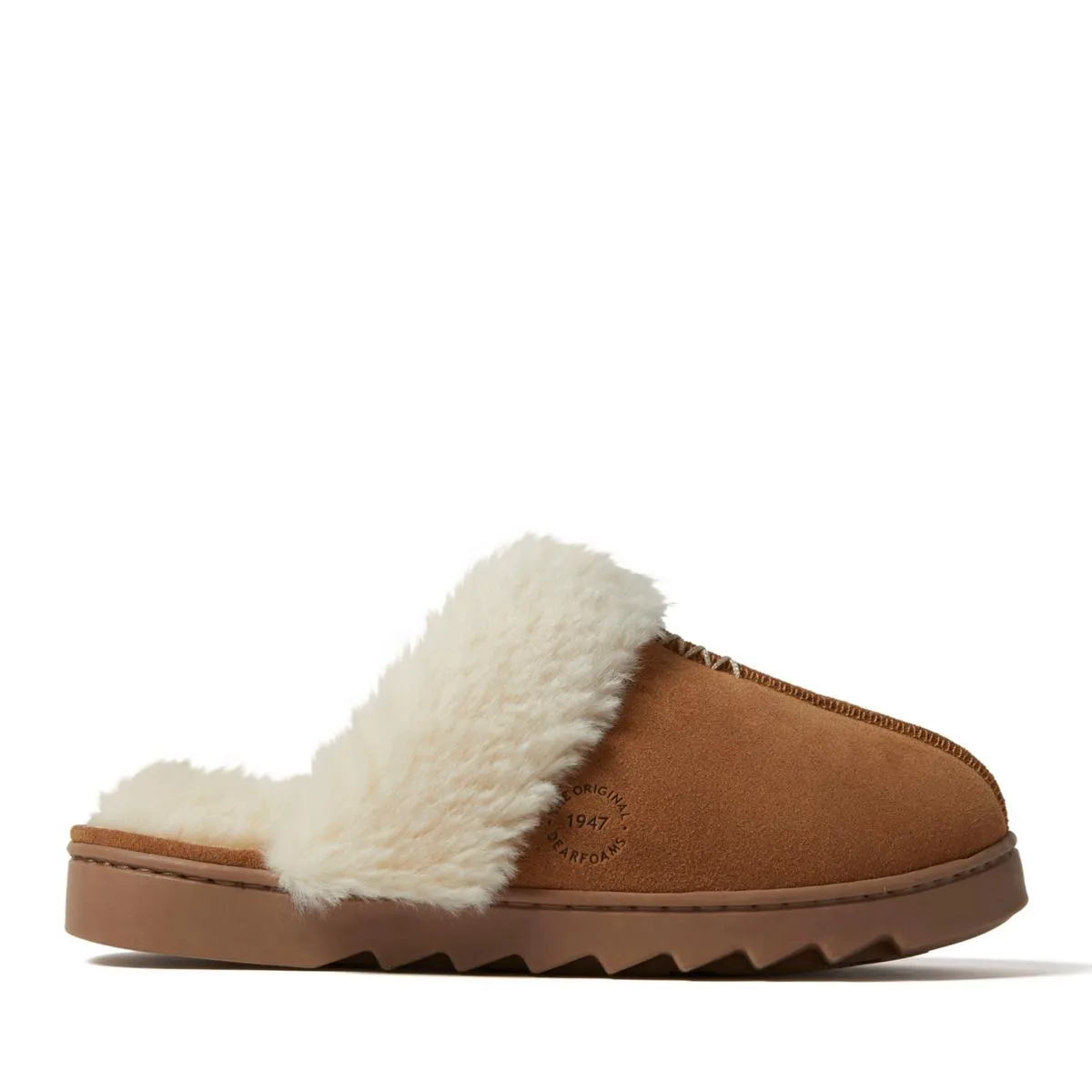      Genuine Suede Scuff Slipper with Memory Foam     