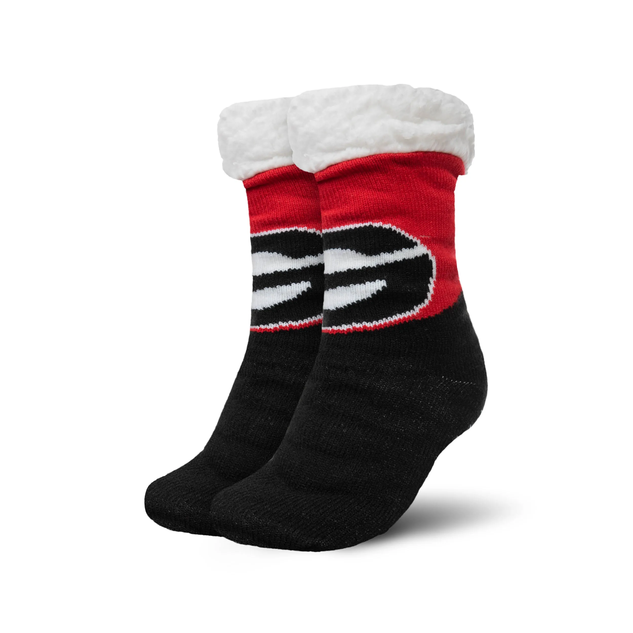 Georgia Bulldogs Colorblock Footy Slipper Socks