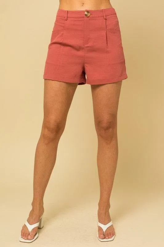 GILLI Front Pleated Short