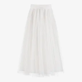 Girls Ivory Tulle Skirt