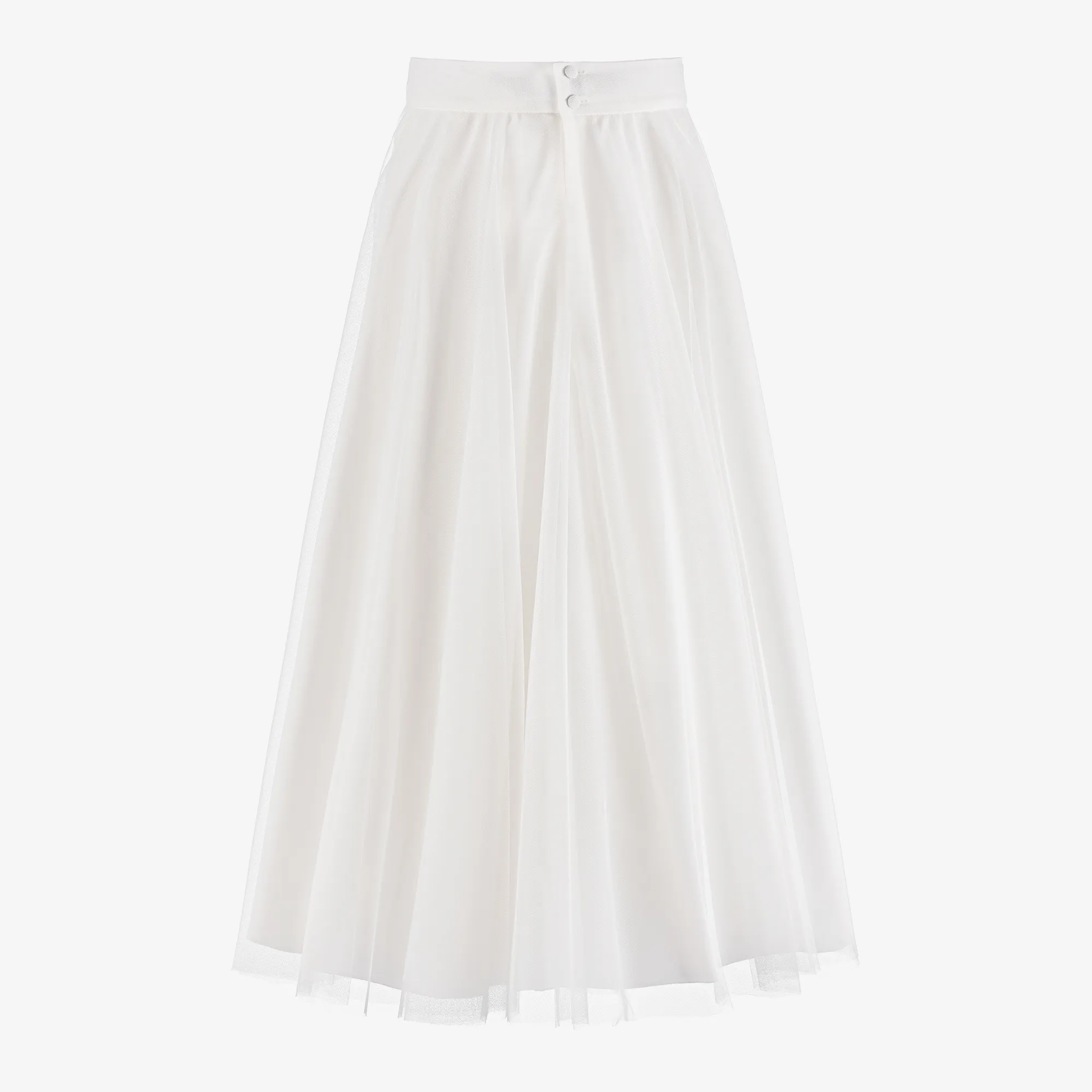 Girls Ivory Tulle Skirt