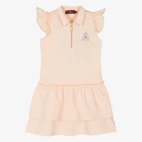 Girls Pale Pink Cotton Polo Dress