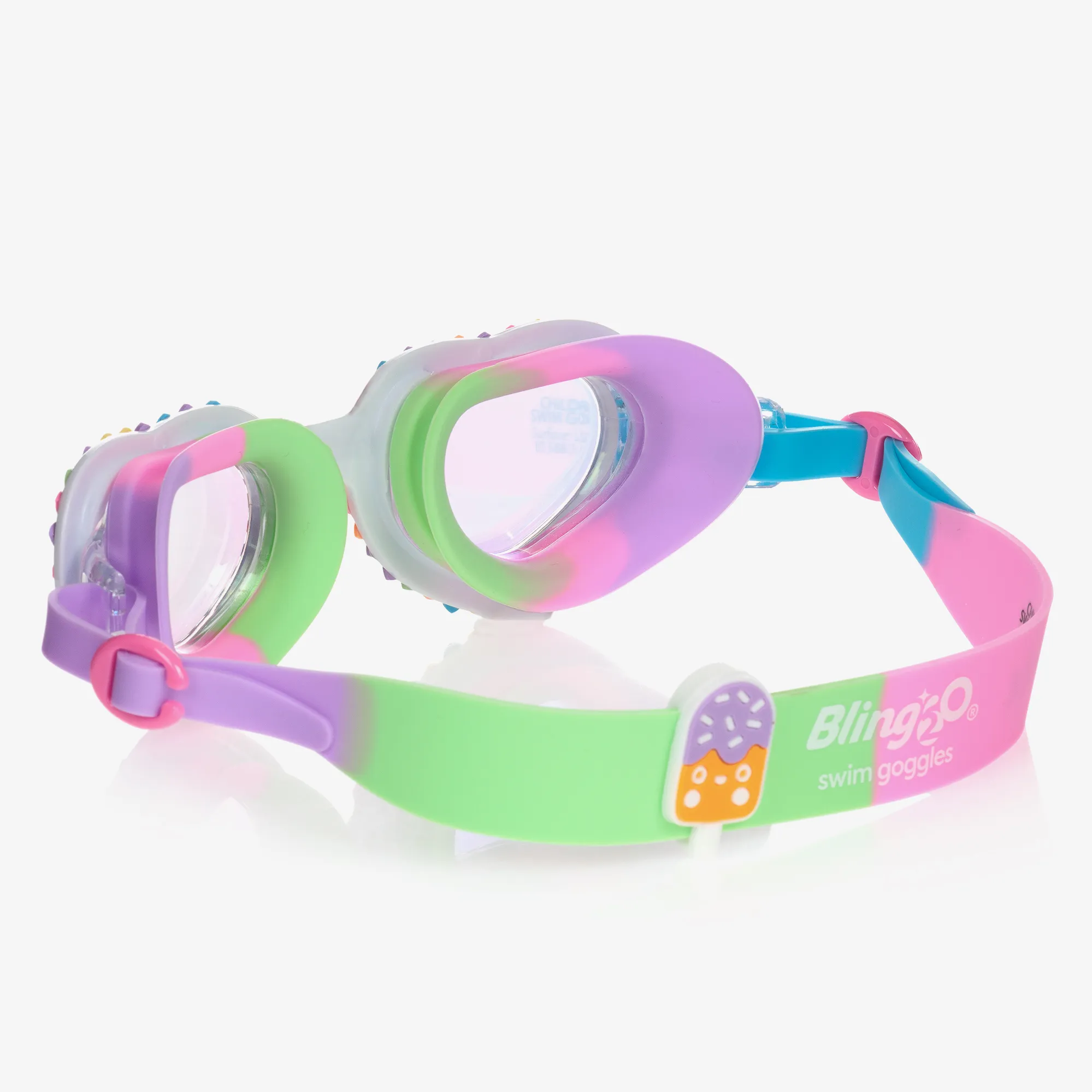 Girls Purple Hearts Swimming Goggles