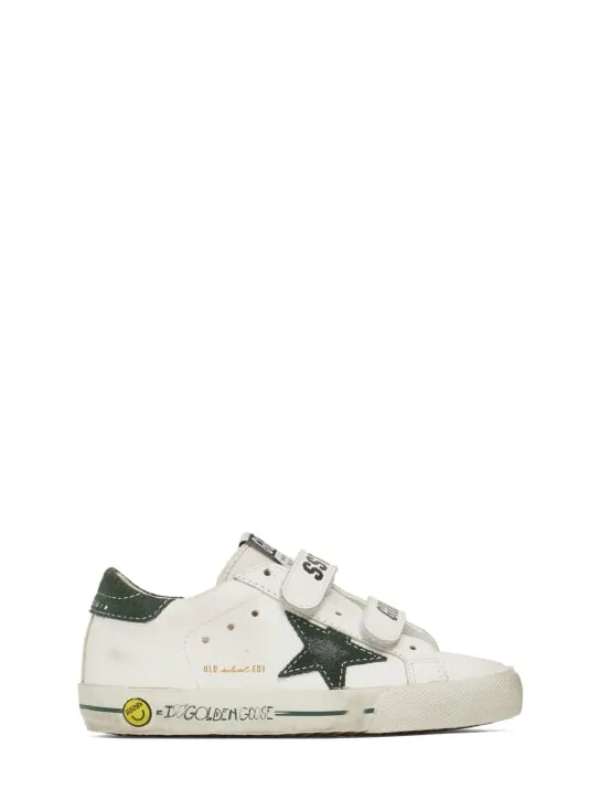 Golden Goose   Old School leather strap sneakers 