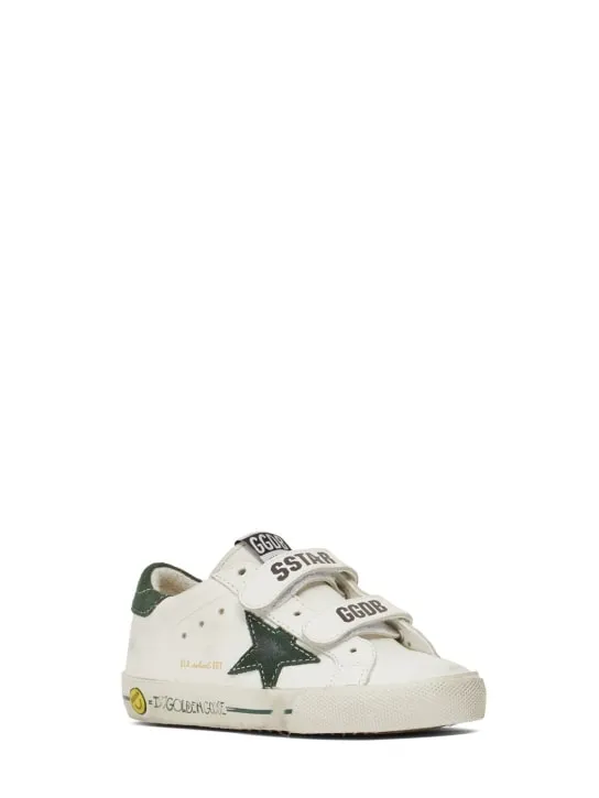 Golden Goose   Old School leather strap sneakers 