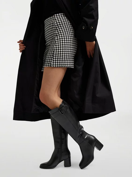 Graceland  Black Classic Long Leg Boot with Buckle Detail