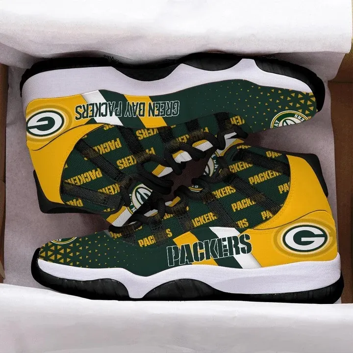 Green Bay Packers Air Jordan 11 Sneakers For Men Women