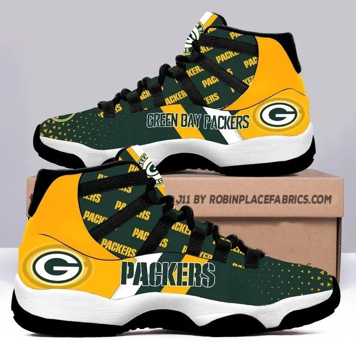 Green Bay Packers Air Jordan 11 Sneakers For Men Women