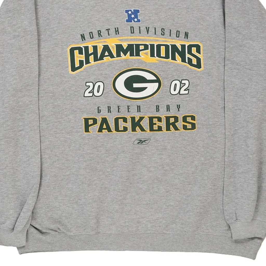 Green Bay Packers Reebok NFL Sweatshirt - 2XL Grey Cotton Blend