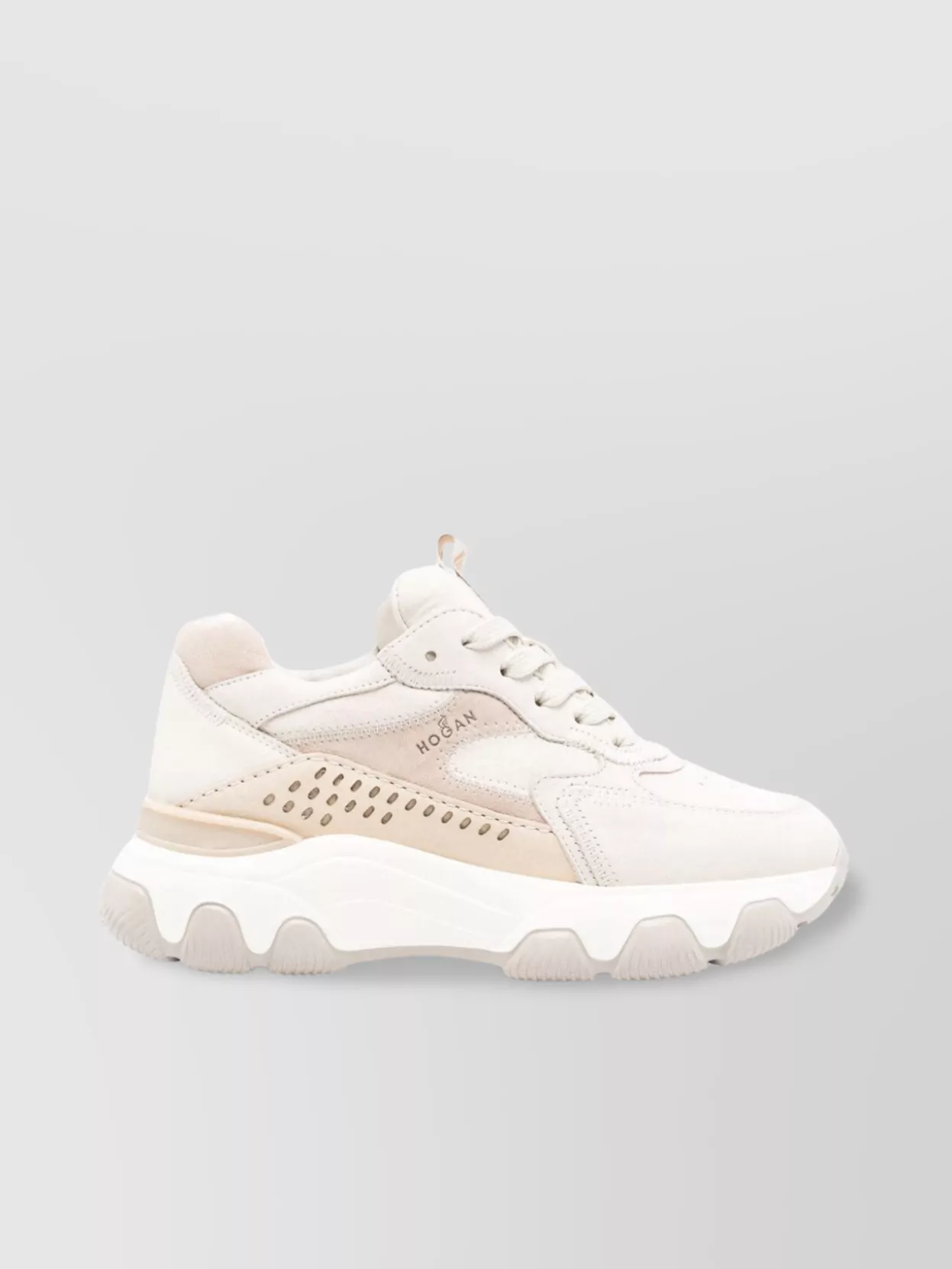 Hogan   Active panelled leather sneakers with perforated detailing