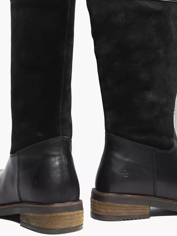 Hush Puppies  Hush Puppies 'Kitty' Black Leather Long Leg Boot