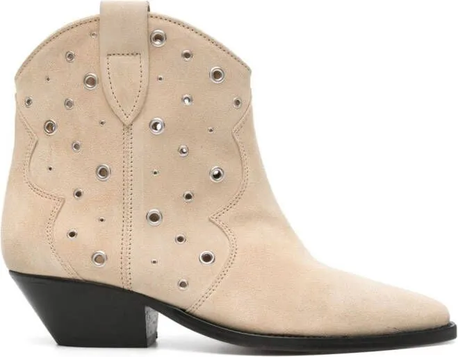 ISABEL MARANT Dewina 40mm suede ankle boot Neutrals