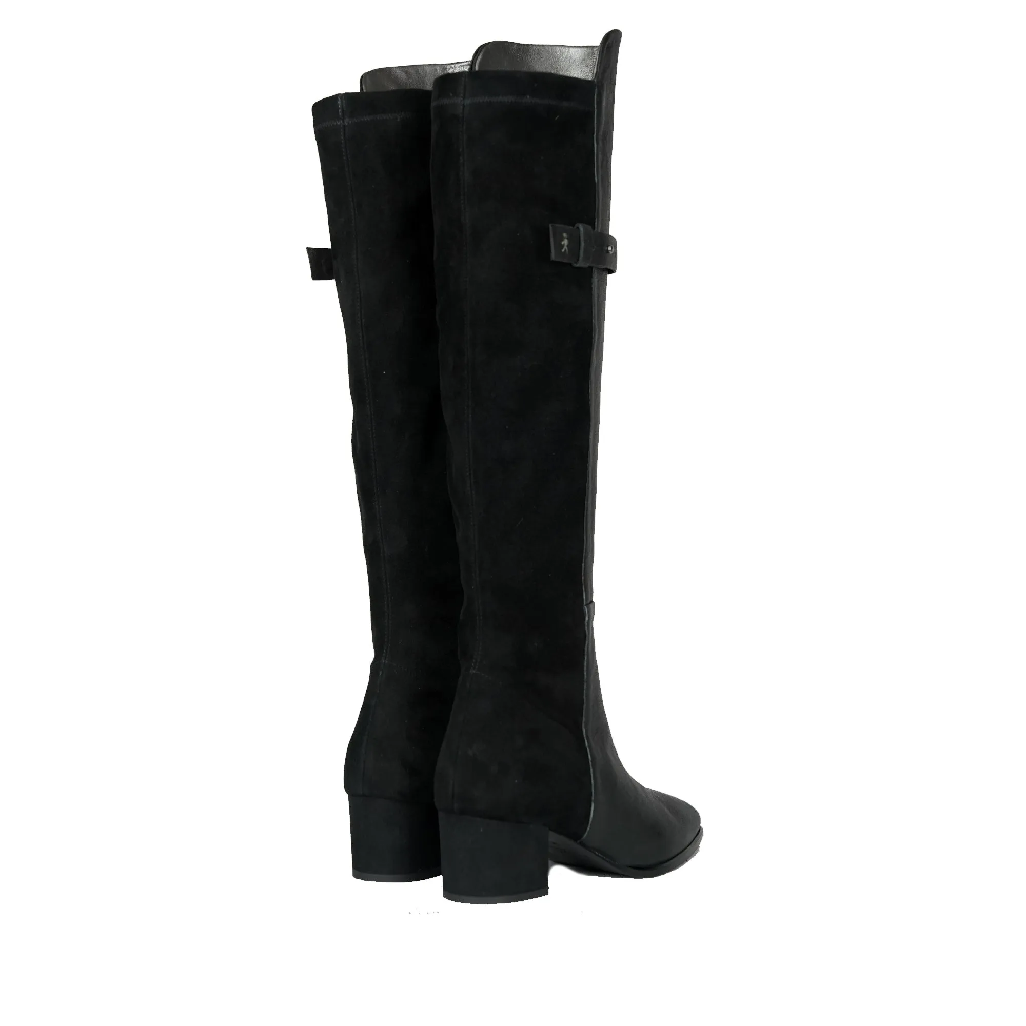 Knee Boot Vegetal Wash/Stretch Black