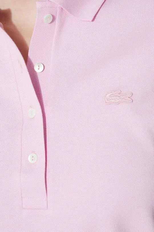 Lacoste polo shirt women’s pink color