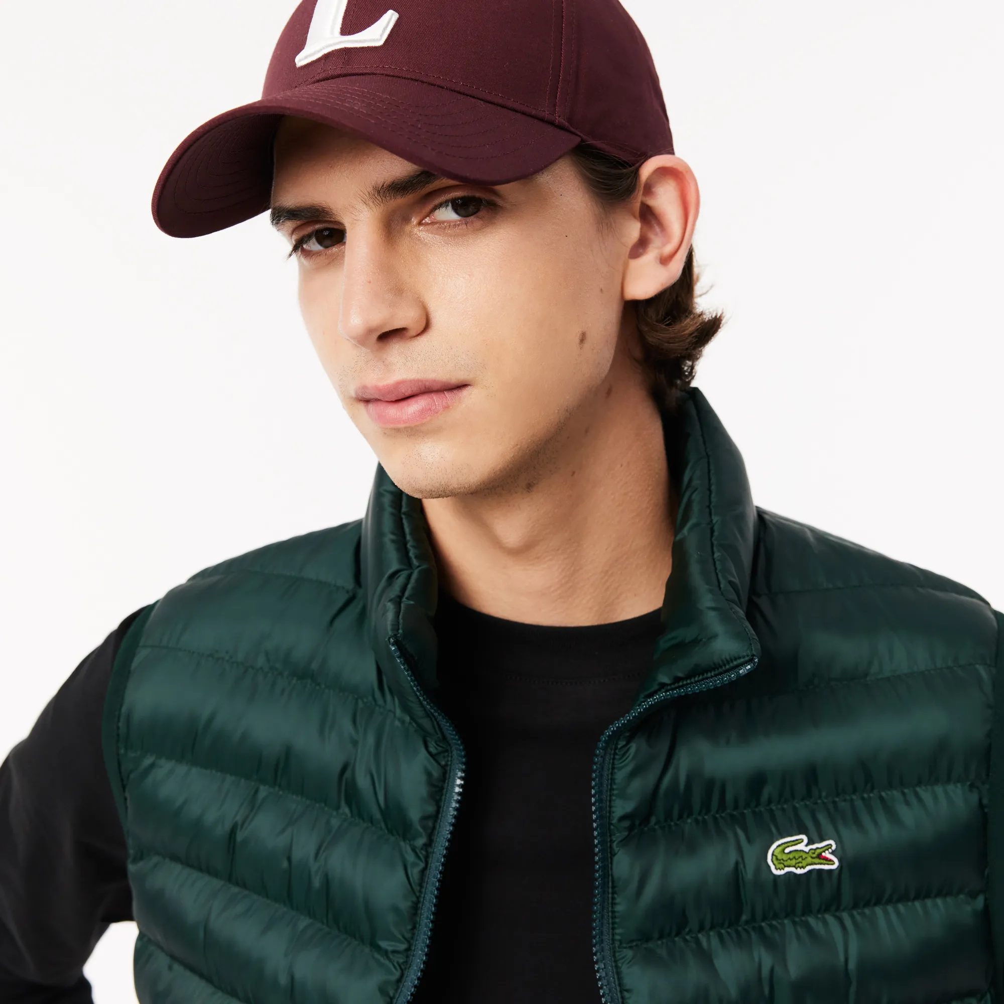 Lacoste Water Repellent Puffed Vest Sinople Green