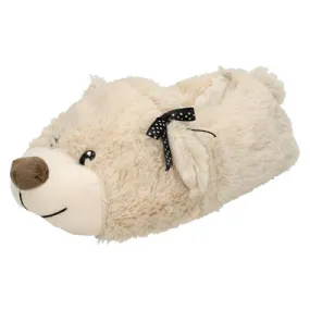 Ladies Spot On Flat Novelty Bear Slipper