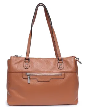 Large capacity cognac handbag dc-201