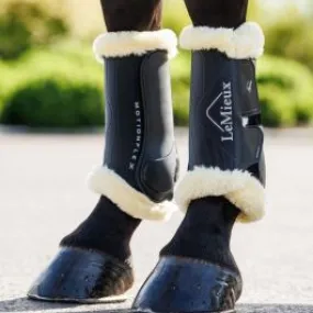 LeMieux Motionflex Dressage Boot with Fleece Edge - Black Natural